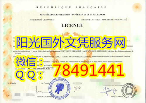 Universit�� Grenoble Alpes Diploma��������ŵ������ѧ��ҵ֤��