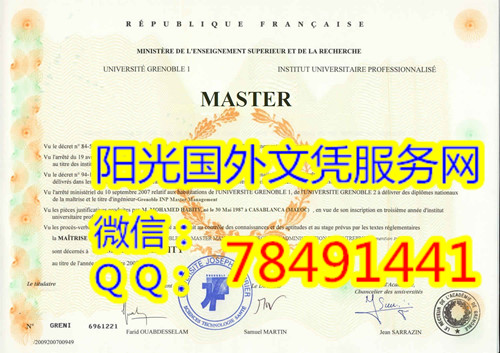 Universit�� Grenoble Alpes Diploma��������ŵ������ѧ��ҵ֤��