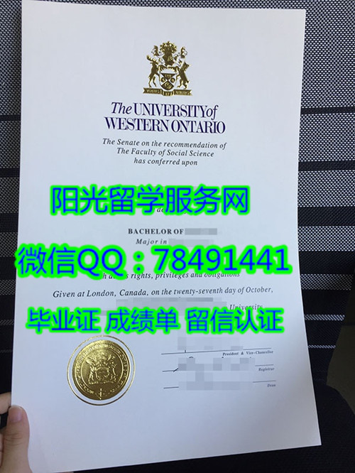 University of Western Ontario Diploma�������Դ�ѧ��ҵ֤��