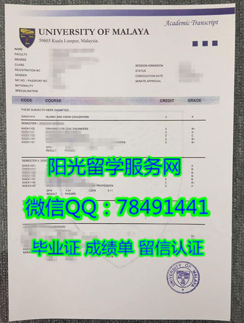 �������������Ǵ�ѧ�ɼ���University of Malaya Diploma