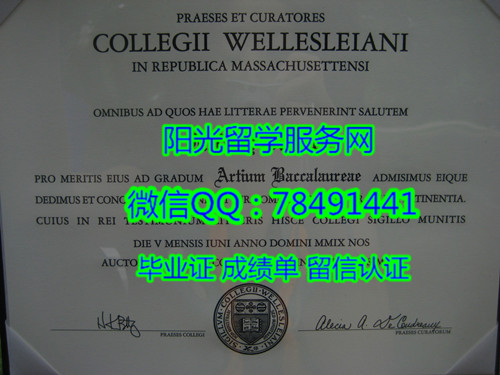 Wellesley College Diploma������˹��Ů��ѧԺ��ҵ֤��