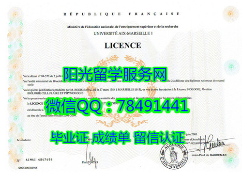 University of Provence Aix-Marseille I Diploma������һ��ѧ��ҵ֤��