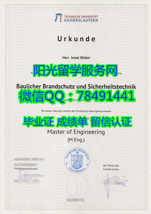 Technische Universität Kaiserslautern Diploma����˹������ҵ��ѧ��ҵ֤��