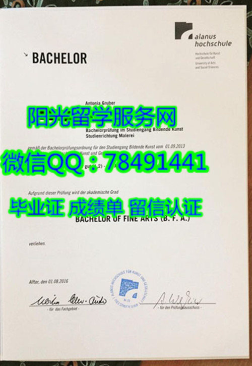 ����Ŭ˹ѧԺ��ҵ֤��Alanus Hochschule degree certificate diploma