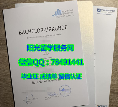 �����˸�Ӧ�ÿ�ѧ��ѧ��ҵ֤Frankfurt University of Applied Sciences Diploma