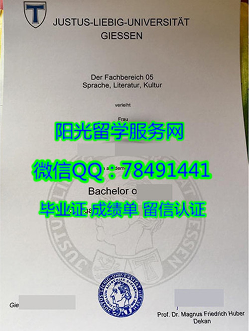 �¹���ɭ��ѧ��ҵ֤��Justus-Liebig-Universität Gießen degree certificate diploma