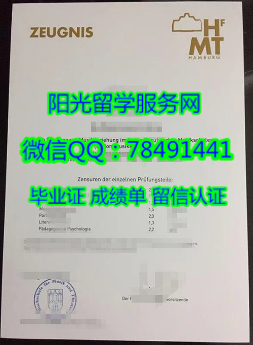 �¹��������ֺ�Ϸ��ѧԺ�ɼ���չʾHochschule f��r Musik und Theater Hamburg Diploma