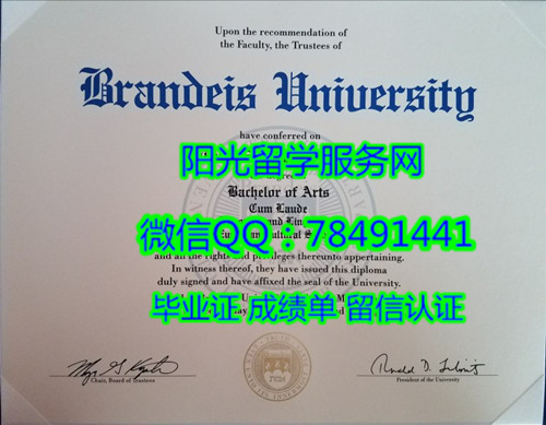 ����������˹��ѧ��ƾ����Brandeis University Degree Certificate Diploma