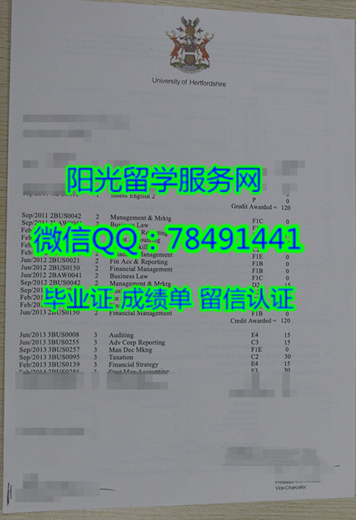 ���ظ��´�ѧ�ɼ���University of Hertfordshire Degree Certificate Diploma