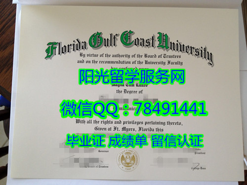 Florida Gulf Coast University Diploma�������߶��򺣰���ѧ��ҵ֤��